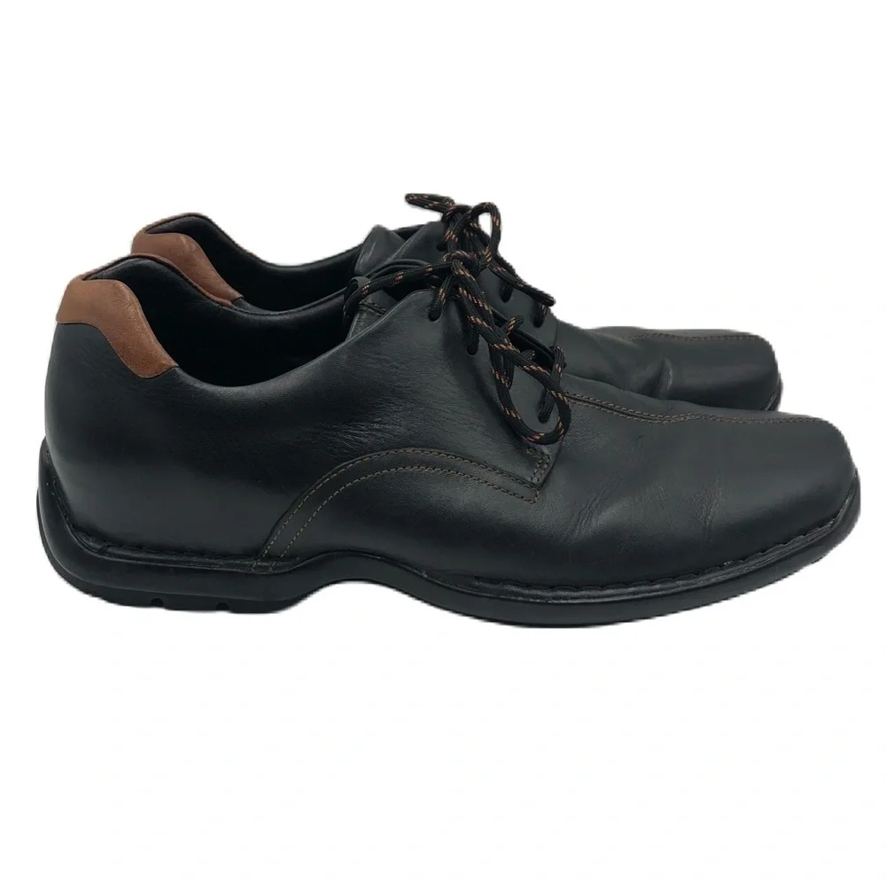 Cole Haan Men's Black Square Toe Lace Up Business Casual Comfort Size 9.5M